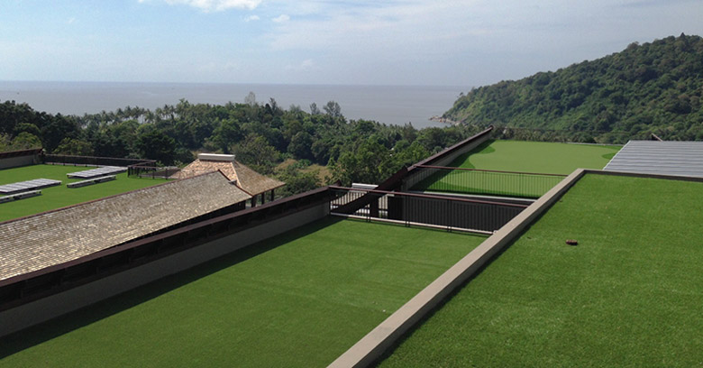 泰国普吉岛楼顶绿化装饰人造草